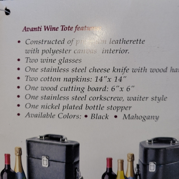 Vintage NWT Legacy wine tote - Picture 12 of 12